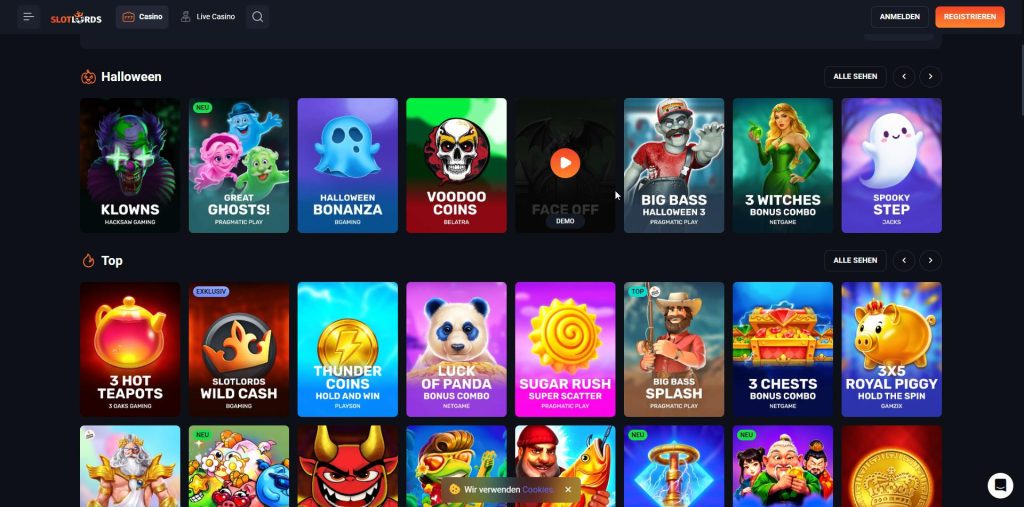 Slotlords – nur 3 Euro Rundenwert statt eines 10 Euro Bonus ohne Einzahlung
